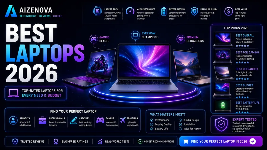 Best Laptops in 2026: 15 Top Picks for Students, Work, Gaming, and Creators