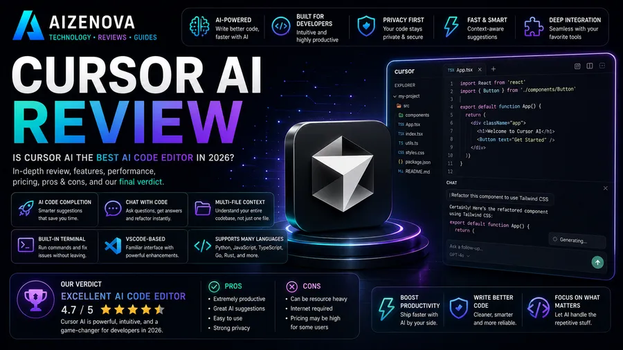Cursor AI Review (2026): Features, Pricing, Pros, Cons & Is It Worth It?