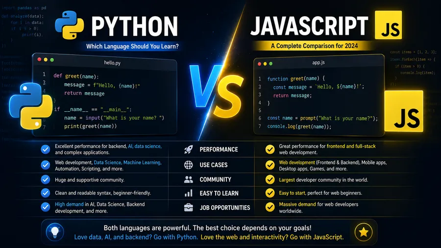 Python vs JavaScript: Which Programming Language Should You Learn in 2026?